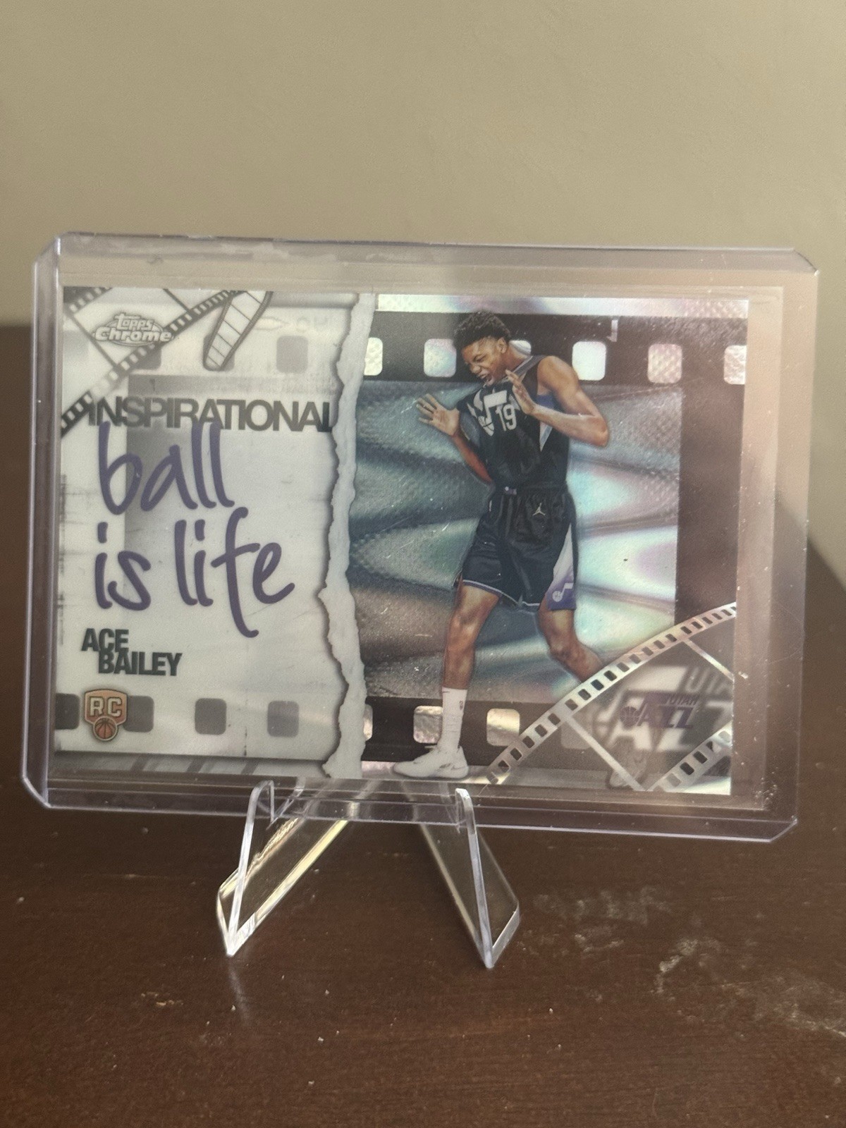 2025-26 Topps Chrome Ace Bailey Inspirational Ray Wave  Refractor RC