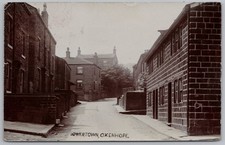 OXENHOPE Lowertown, Yorkshire RP Postcard Postmark Wadsworth 1910