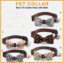 Luxury Fashion Designer Fashion Dog Collar with Bow Tie for Pet or Cat with Bell