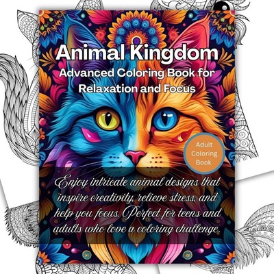 Animal Kingdom   Advanced Coloring Book for Relaxation and Focus | Printable
