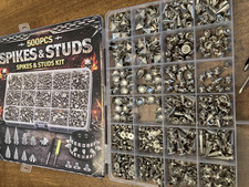 500 Sets Punk Spikes And Studs Kit Metal Rivets Leathercraft Accessories
