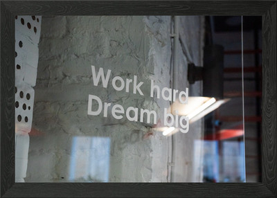 work hard dream Gerahmtes Wandbild Poster Leinwanddruck Bild