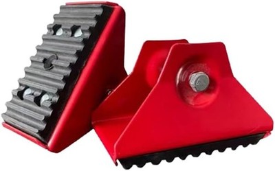 Extension Ladder Safety Shoe Kit – Replacement Rubber Feet For Step & Telescoping Ladders, Anti-Slip Pads (Red)