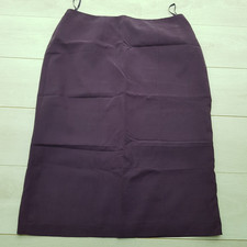 ANN HARVEY Pencil Midi Skirt Size 18 Purple Elastic Waist Zip Smart Workwear