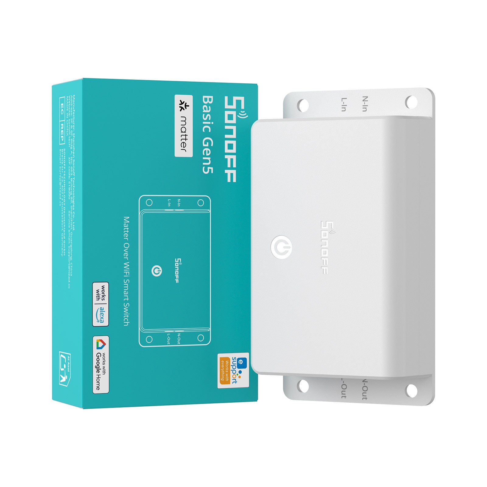 SONOFF Wifi Smart Switch Matter Light Switch App Control for Alexa Google Home
