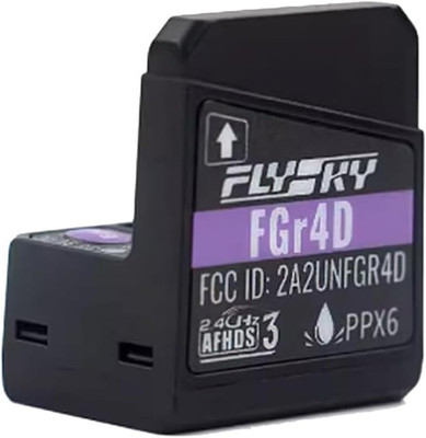 Flysky FGr4D Receiver, 2.4GHz 4CH Waterproof Receiver Built-in Dual Antenna Comp