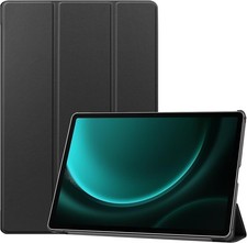 Lightweight Trifold Stand Cover Case for Samsung Galaxy Tab S10 12.4-Inch, Blac
