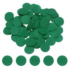 Round Adhesive Felt Circles 20mm 0.79" Pre Cut Non-Woven Mini Pack of 200 Green