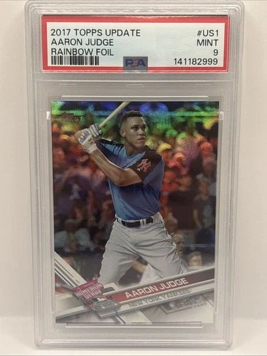 2017 Topps Update Series Home Run Derby Aaron Judge #US1 Rainbow Foil (RC) PSA 9