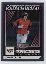 2022 Panini Elite Extra Edition College Tickets Optic Gavin Cross #CTO-2 0c2