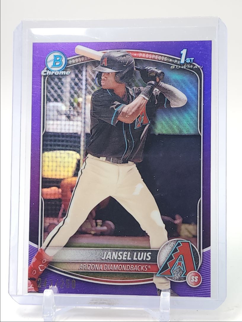 JANSEL LUIS 2025 BOWMAN CHROME 1ST PURPLE REFRACTOR DIAMONDBACKS /250 Q5747