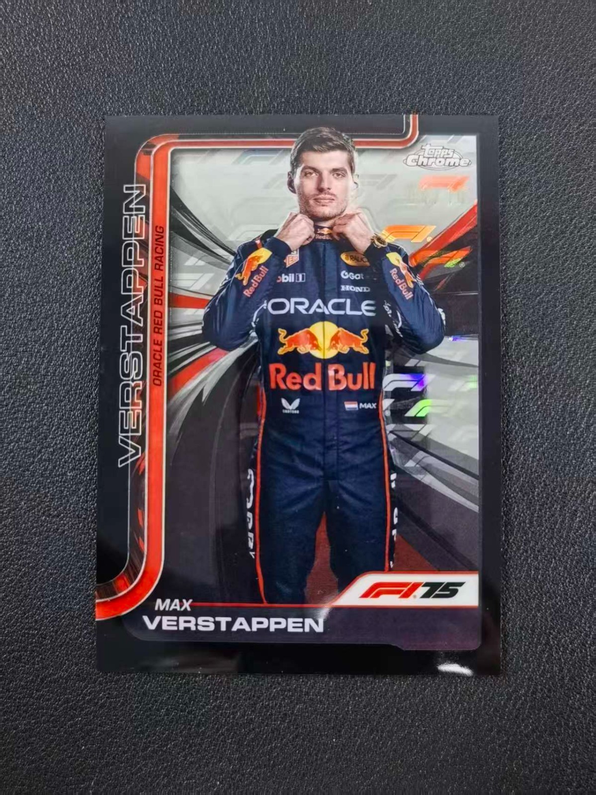 2025 Topps Chrome Logo Fractor F1 Max Verstappen Portrait Black 4/10 #1 NSYY