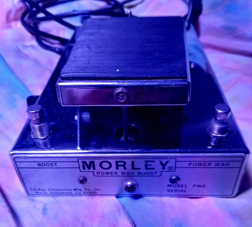 DF1 De Colección 1982 Morley Tel-Ray PWB Power Wah Boost Pedal Probado Efectos Cromados Foto 3 de 4
