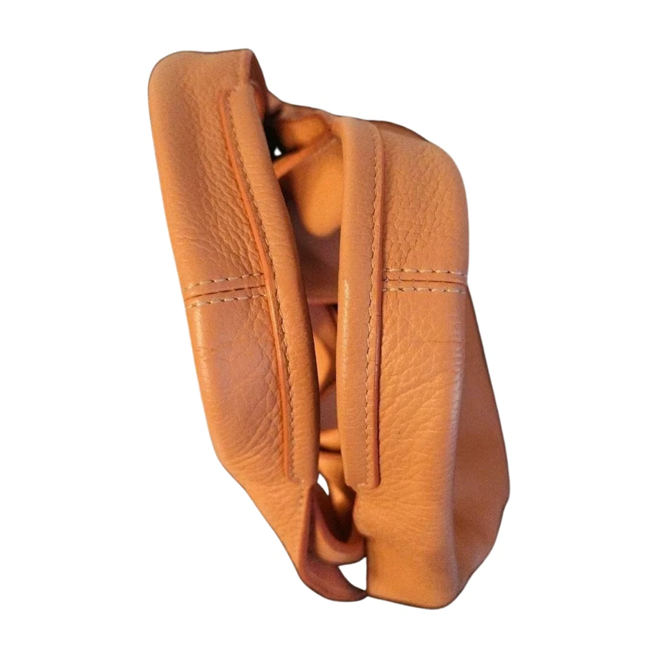 Bolso de Hombro Hobo LOEWE Dunas Anagrama Cuero Perforado Rosa Salmón De Colección Defecto Foto 3 de 4