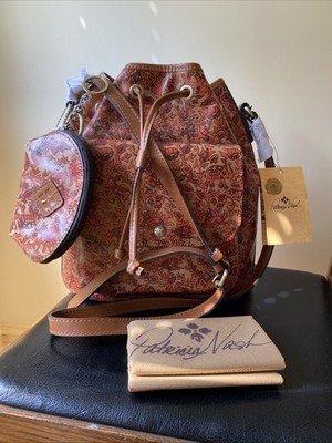 Patricia Nash Elephants NWT Handbag Backpack Boho India Collection Leather Sabin