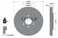 2X Textar Bremsscheibe 92199603 Passend FüR Nissan