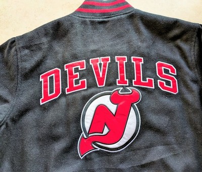 New Jersey Devils 2000s G-III bomber Varsity Letter jacket L black
