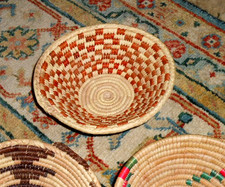 ONE Pine Needle Coiled Basket Bowl American All Natural