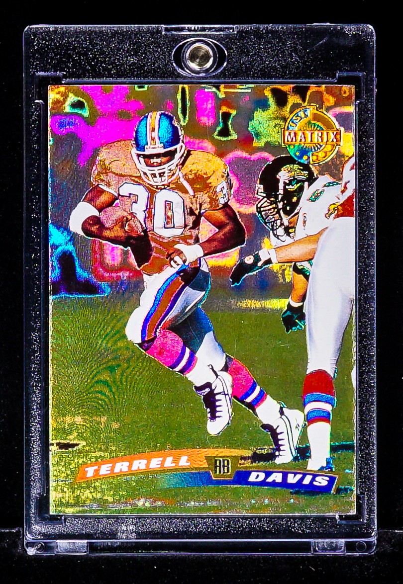 Terrell Davis RARE REFRACTOR HOLO MATRIX FOIL PRIZM INVESTMENT CARD SSP