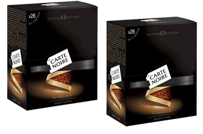 52 COFFEE STICKS x1.8g 100% Arabica  CARTE NOIRE Classic  Instant