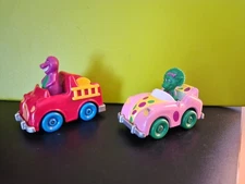 1993 Barney in Fire Engine Die Cast Figurine Lyons Group/Kid Dimension/Baby Bops