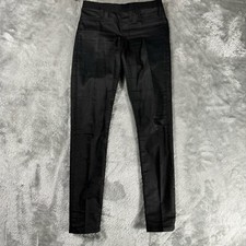 Helmut Lang Leggings Womens 28 Black Slate Wash Pull-On Mid-Rise Denim Stretch