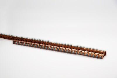 Copper Neutral Ground Bar with Screws Included, 12 Inch Long, 12mm x 8.75mm