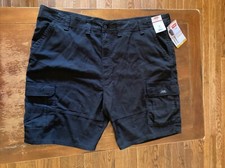 Wrangler Big Men's 10" Inseam Relaxed Fit Stretch Flex Cargo Shorts Black Sz 48