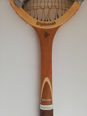 Raquette De Tennis Vintage Dunlop Diplomat – Avec Serre-corde Zephyr