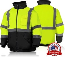 Chaquetas Bomber De Seguridad De Alta Visibilidad Con Forro Polar, Impermeables