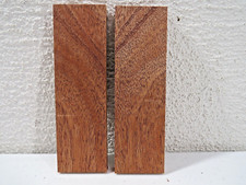 Mahogany Wood Knife Scales Figured Exotic Bookmatched Blank 5'' x 1.5'' x 5/16''