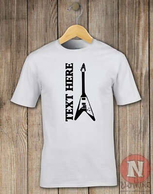 Flying V Gitarre T-Shirt Konzert Gig Band Tour maßgeschneidert personalisiertes T-Shirt