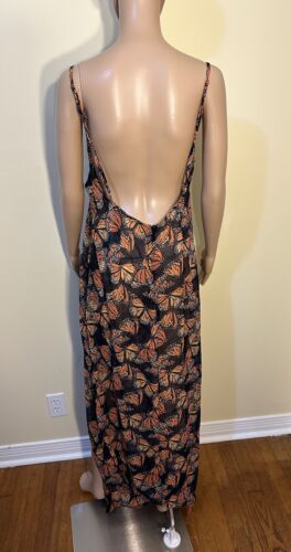 Toluca Gisele Maxi Cowl Neck Sheer Swim Cover Up Dress Monarch Women’s Medium - Picture 3 of 6