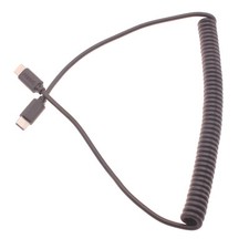 USB-C to TYPE-C Coiled Cable Fast Charger Cord Power Wire Sync for Smartphones