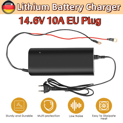 14.6V 10A Lithium Batterieladegerät DC EU Für 12V LiFePO4 Batterie Fast Charging