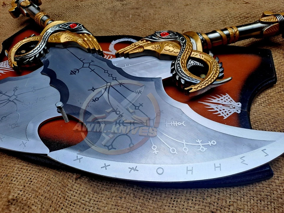 Blades of Chaos Sword Twin Blades God of War Kratos Cosplay Presente Pronto para Batalha Bf - Imagem 4 de 4