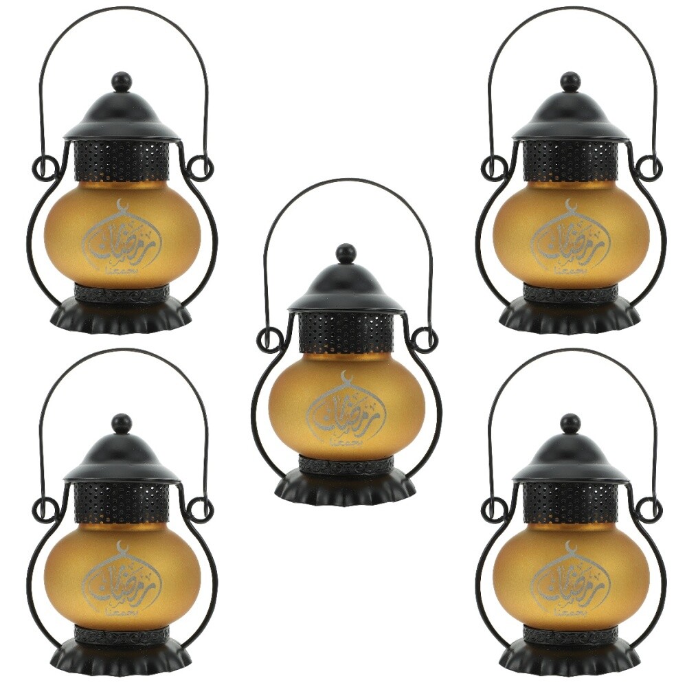 5 Pack Eid AlFitr Eid Mubarak Light Kerosene Lamp Craft Lantern Oil