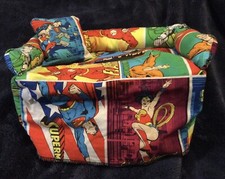 Tissue Box Kleenex Cover Couch Sofa Super Heroes Pattern Handmade!