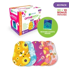 Opthopatch Extra Hypoallergenic Acrylic Adhesive Eye Patch for Kids (40 pack)