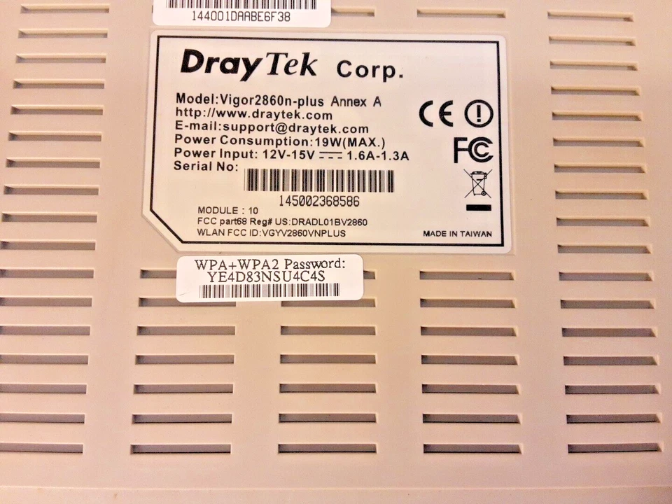DrayTek Vigor2860n-Plus Annex A vDSL2 Security Wireless FW with UK PSU - Image 3 of 4