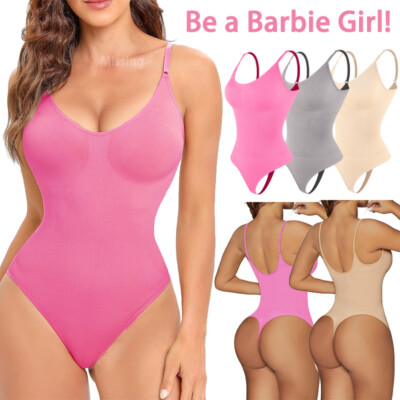 Damen Bodysuit Body Shaper Tanga Shapewear Bauchweg Stark Formend Miederbody