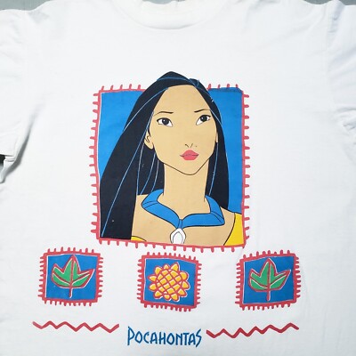 90s DISNEY POCAHONTAS T-Shirt Vtg Single Stitch Tee Sz XL RARE | eBay
