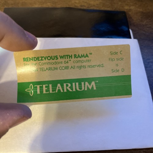Rendezvous With Rama (Commodore 64) Telarium Arthur C Clarke 5 1/4 disco stile LP - Foto 11 di 20