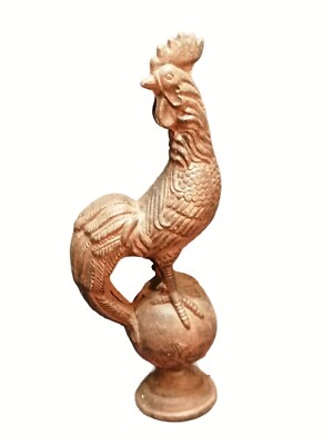 Le Coc der Hahn aus Eisenguss Figur Skulptur von Künstler Hand Vintage Geschenk