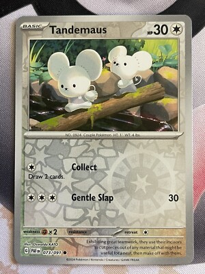 Pokémon TCG Tandemaus Paldean Fates 073/091 Reverse Holo Common