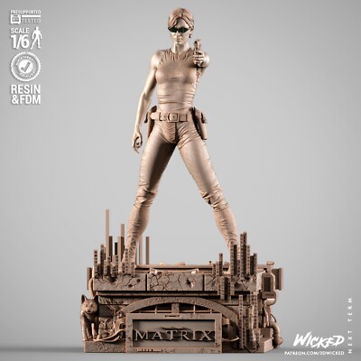 Trinity Model Kit | Matrix 3D Printed Resin Statue | Unpainted & Unassembled