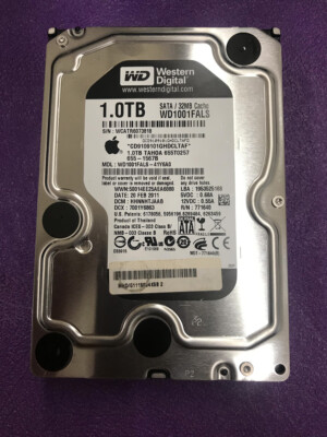 Western Digital Caviar Black 1TB SATA WD1001FALS-41Y6A0 7200RPM Apple 655-1567B
