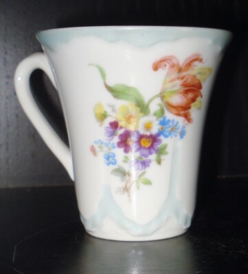  VINTAGE FRANCE LIMOGES CUP VICTORIAN FLOWERY DESIGN NR