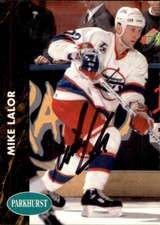 Mike Lalor Signed Auto 1992-93 Parkhurst Card Winnipeg Jets