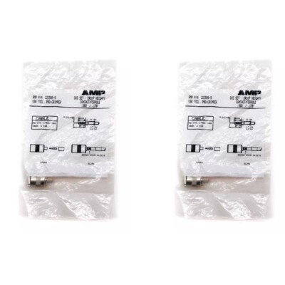 2 pcs TE Connectivity AMP 222506-5 TNC Connector Hex Crimp Plug Male Pin